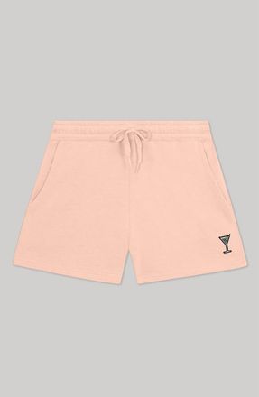 Dalix Womens Martini Midweight Washed Fleece Shorts in Blush at Nordstrom, Size Xx-Large