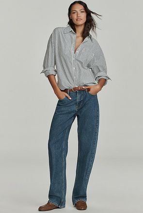 EB Denim Alida High-Rise Loose Bowed Jeans