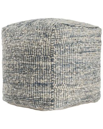 LR Home Lr Home Savanna Farmhouse Distressed Handmade Woven Pouf