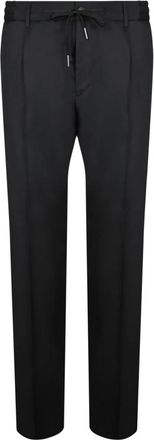 Tagliatore Gladde stoffen broek- - Heren - Slim Fit Broeken - Zwart - S - Broeken