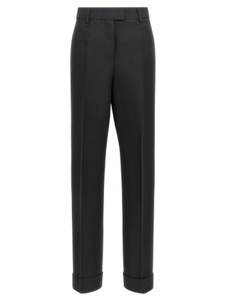 Ferragamo Black Viscose Dress Womens Pants