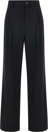 Plaîn Plain, Broeken, Dames, Zwart, M, Rechte Broek met Plooitjes