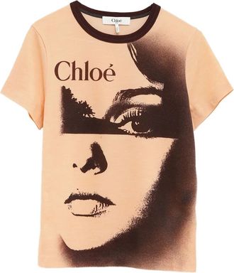 Chloé T-shirt con stampa - Arancione