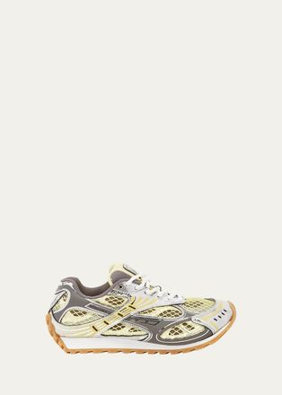 Bottega Veneta Womens Orbit Metallic Net Runner Sneakers