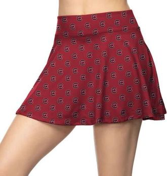ZooZatZ Womens ZooZatz Garnet South Carolina Gamecocks All-Over Print Flowy Skort at Nordstrom, Size X-Small