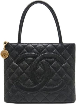 Chanel Pre-owned Vintage Tote Bag - Dames - Vintage Shopper - Zwart - ONE Size - Vintage
