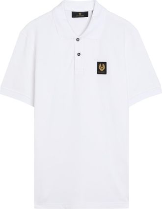 Belstaff Logo-appliqu&eacute;d Piqu&eacute; Cotton Polo Shirt - White - Xxl