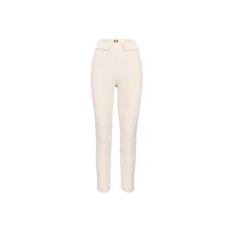 Elisabetta Franchi Cropped Trousers, female, Beige, Size: 2XS Cropped Trousers