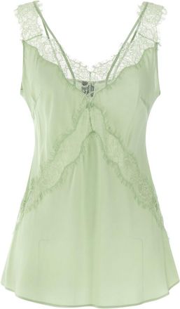 Pinko Black V-Neck lace Top