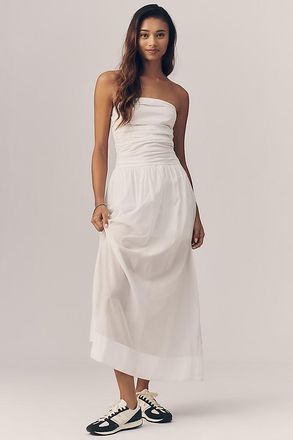 Sundry Voile Ruched Maxi Dress