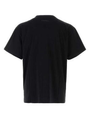 Maison Margiela Logo-Embroidered Cotton T-Shirt - Black