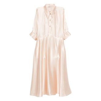 Alberta Ferretti Satin Midi Dress
