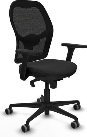 Piqueras y Crespo Piqueras Y Crespo - Jorquera Sincro Malla Negra Similpiel Negro Brazos 3d Base Nailon Ruedas 65mm Engomada