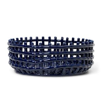 Ferm Living Keramik Centerpiece Schale, blau