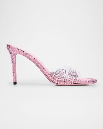 Mach & Mach Crystal Flame Mule Heels