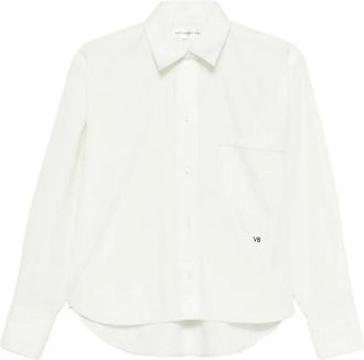 Victoria Beckham Vb Embroidery Cropped Shirt