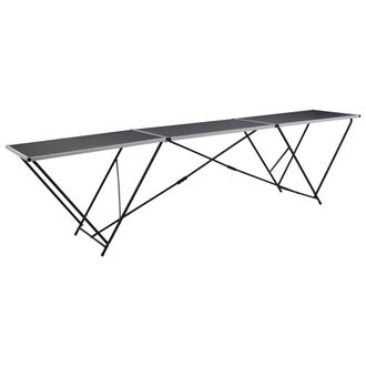 vidaXL Vidaxl - Tavolo Pieghevole Per Carta Da Parati Mdf Alluminio 300x60x78cm