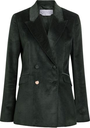 Gabriela Hearst Angela Double-breasted Corduroy Blazer - Green - 40 (UK8 / S)