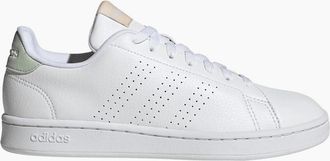 adidas Womens Advantage Lace Up Low Top Sneakers - White - Size: 4 36.7