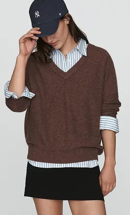Pilcro 100% Cashmere V-Neck Sweater