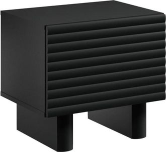 Vente-Unique Vente-unique - Comodino 1 anta mdf Nero - ludima