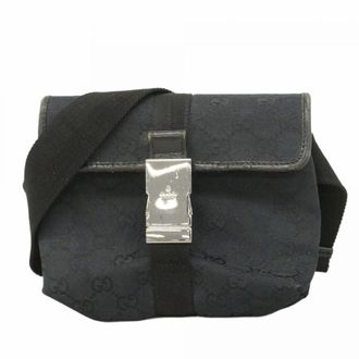 Gucci Black Canvas Fanny Pack (Pre-Owned)