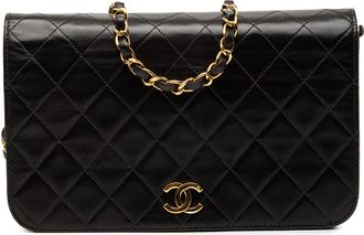 Chanel Tweedehands Cc Gequilt Lamsleer Volle Flap