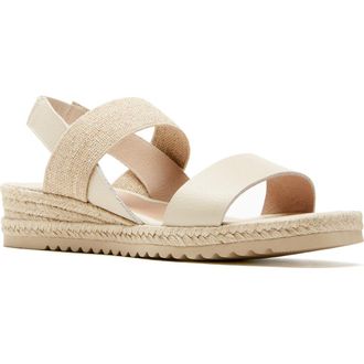 La Canadienne Rowena City Dry Waterproof Espadrille Sandal in Milk Pebble at Nordstrom, Size 8