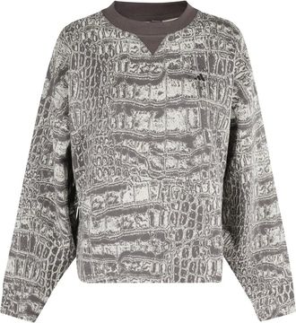 adidas by Stella McCartney Felpa girocollo con stampa - Grigio