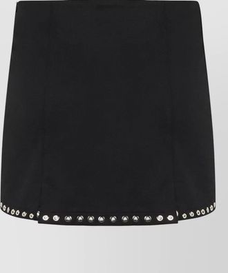 Ludovic de Saint Sernin lisette twill mini skirt eyelet detail