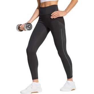 adidas Optime Training 3-Stripes 7/8 High Waist Leggings in Black at Nordstrom Rack, Size X-Small