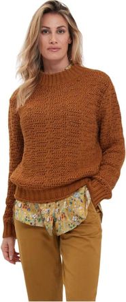 Alpha Studio Ronde hals trui - Dames - Ronde hals truien - Bruin - L - Truien & Vesten