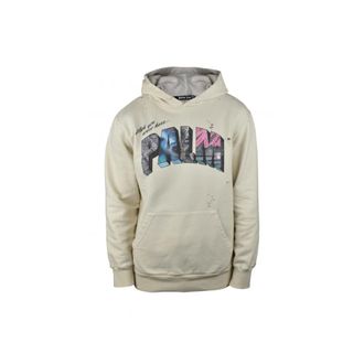 Palm Angels Hoodies & sweatvesten, Heren, Beige, M, Katoen, Sign Vintage Hoodie
