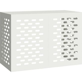 vidaXL Cubierta De Aire Acondicionado - Blanca, 100x50x70 Cm, Hecho De Acero Vidaxl