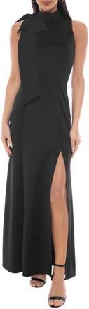 OLEG CASSINI Side Bow Gown in Black at Nordstrom Rack, Size Medium