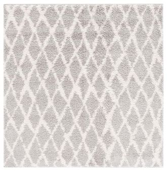 Safavieh Alfombra de polipropileno gris/beige, 155 x 155 cm