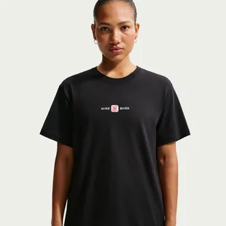 Nike Womens Nike Sportswear Classic Shox Oversized T-Shirt in Black | IH8005-010
