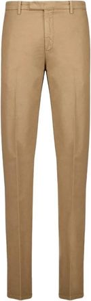 Boglioli Beige Persvouw Broek - Heren - Slim Fit Broeken - Beige - 4XL - Katoen - Broeken