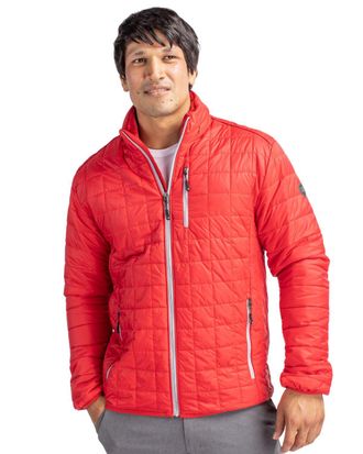 Cutter & Buck Rainier PrimaLoft Mens Eco Insulated Full Zip Puffer Jacket