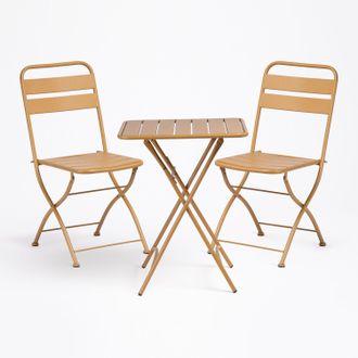 Sklum Sklum - Set De Mesa Plegable (60x60 Cm) Y 2 Sillas Plegables Janti