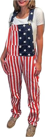 Generic Mens American Flag Dungarees American Flag Print Shorts Rompers Adjustable Straps Jumpsuits Work Bib and Brace Overalls Playsuits Suspender Shorts Hot