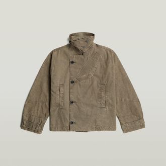 G-Star Oversized Short Trenchcoat - Bruin - Dames