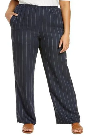 Vince VInce Stripe Wide Leg Pants in Coastal/Chiffon at Nordstrom Rack, Size Xxx-Large
