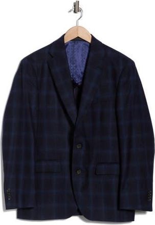 Jack Victor Elex Plaid Sport Coat in Navy at Nordstrom Rack, Size 42 Regular