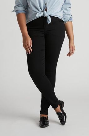 Universal Standard Seine Ankle Skinny Jeans in Jet Black at Nordstrom, Size 30W X 27