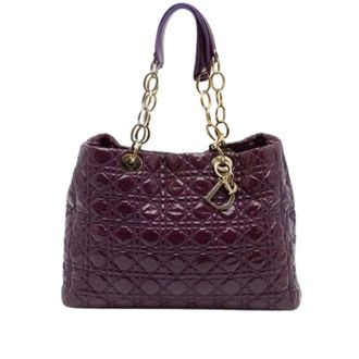 Dior Bolso Tote Pre-owned de Charol Acolchado - Pre-owned - Mujer - P&uacute;rpura - ONE SIZE