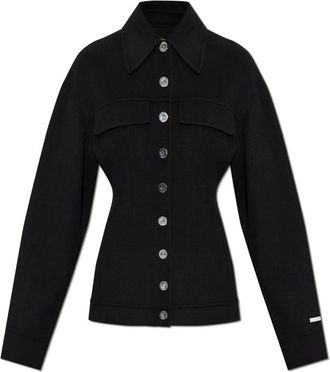 Sportmax Arena Korte Woljas - Dames - Mantel - Zwart - S - Wol - Jassen