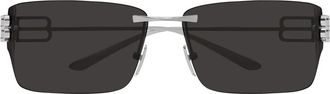 Balenciaga Bb 0485Sa Zonnebril - unisex - Zonnebrillen - Grijs - ONE Size - Accessoires
