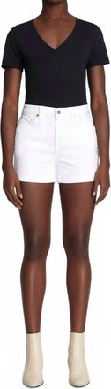 7 For All Mankind Mid Roll Short In White