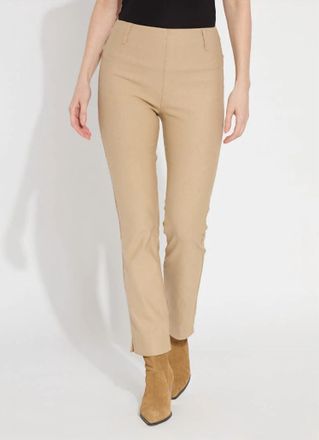 Lyss&eacute; Coated Denim Straight Leg Pants In Nutshell